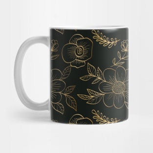 Luxury golden floral pattern Mug